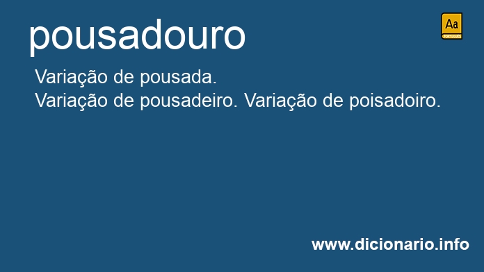 Significado de pousadouro