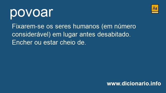 Significado de povoars