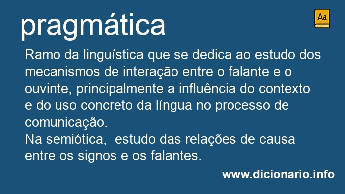 Significado de pragmtica