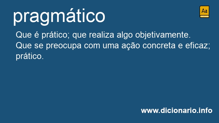 Significado de pragmtico