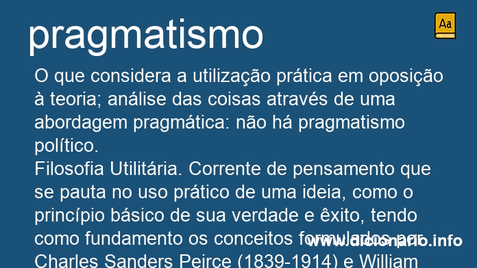 Significado de pragmatismo