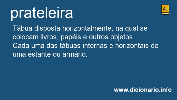 Significado de prateleiras