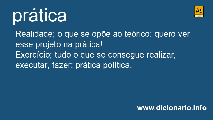 Significado de prtica