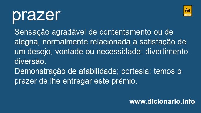 Significado de prazeremos