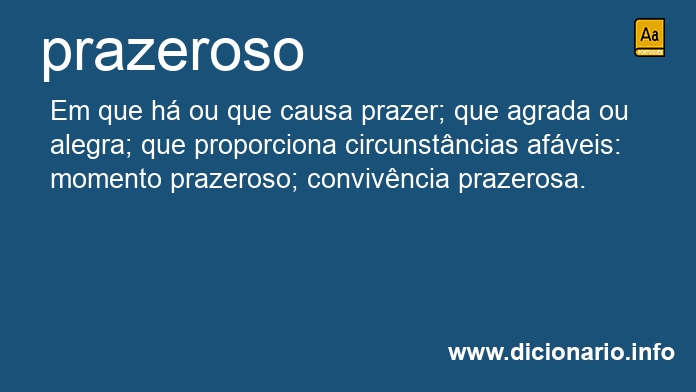 Significado de prazerosa