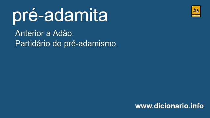 Significado de pr-adamita