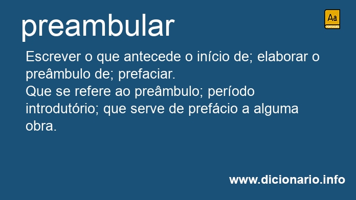 Significado de preambulastes