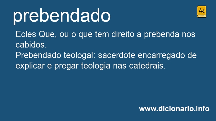 Significado de prebendado