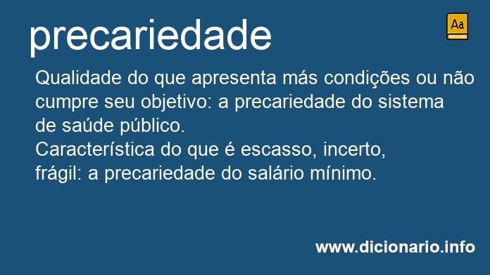 Significado de precariedades