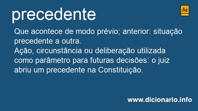 Significado de precedente