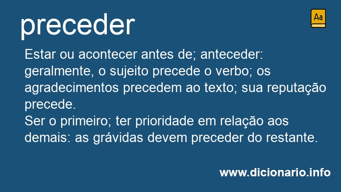 Significado de precederas