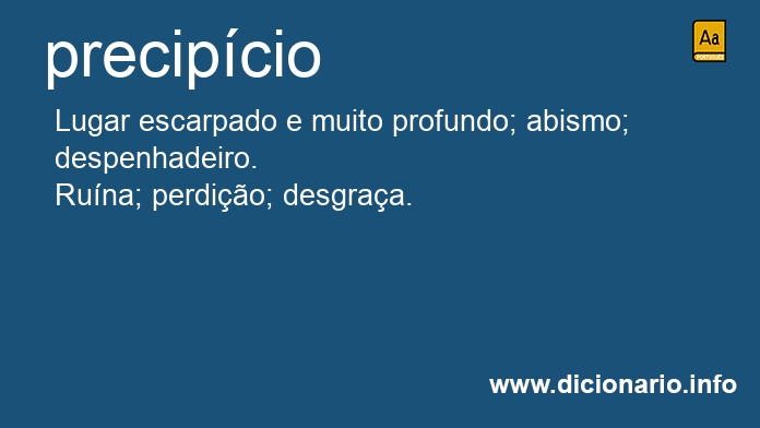 Significado de precipcia