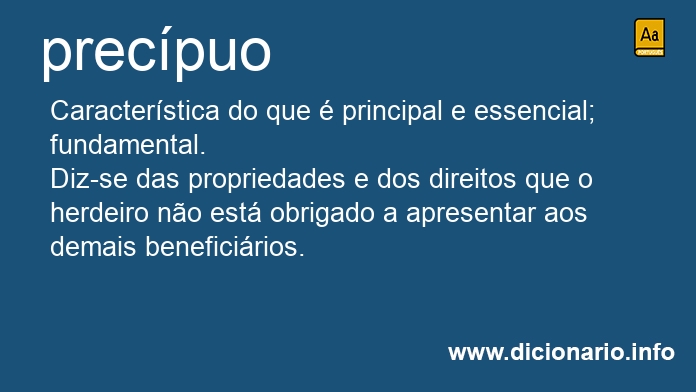 Significado de precpua