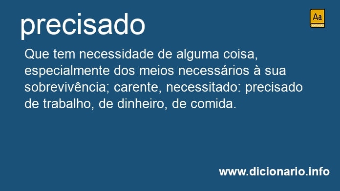 Significado de precisados