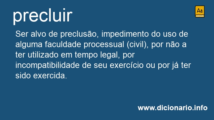 Significado de precluis Significado de precluis