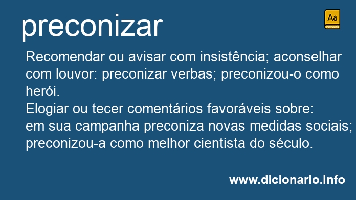 Significado de preconiza