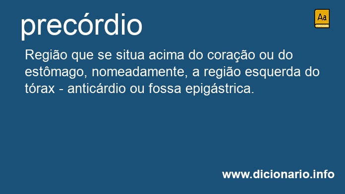 Significado de precrdio