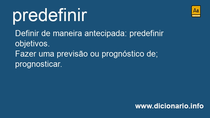 Significado de predefinido