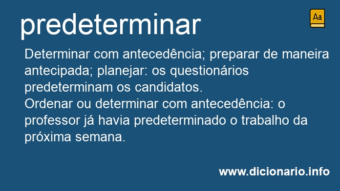 Significado de predeterminar