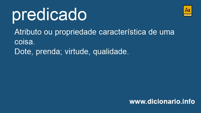 Significado de predicada