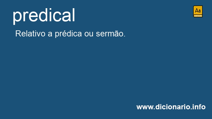 Significado de predical