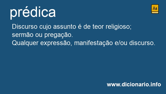 Significado de prdicas