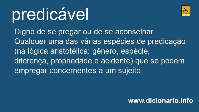 Significado de predicvel