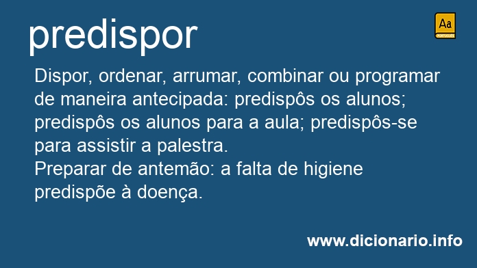 Significado de predispor