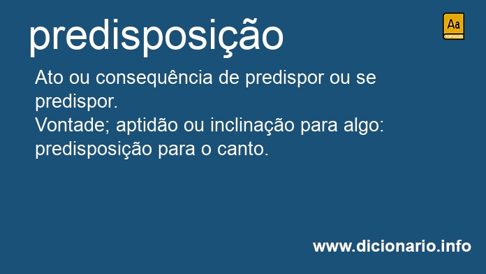 Significado de predisposio