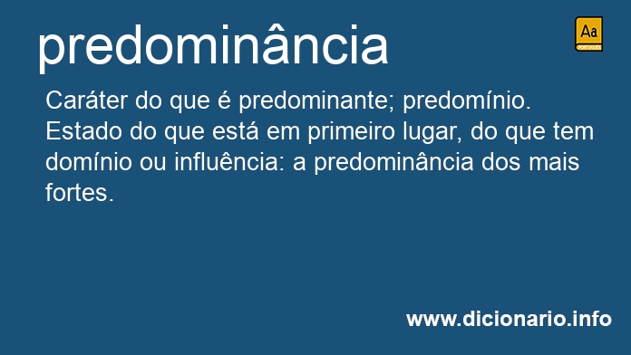 Significado de predominncia