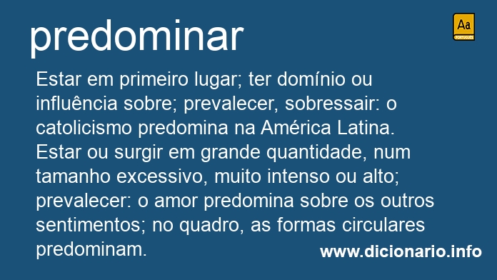 Significado de predominaram