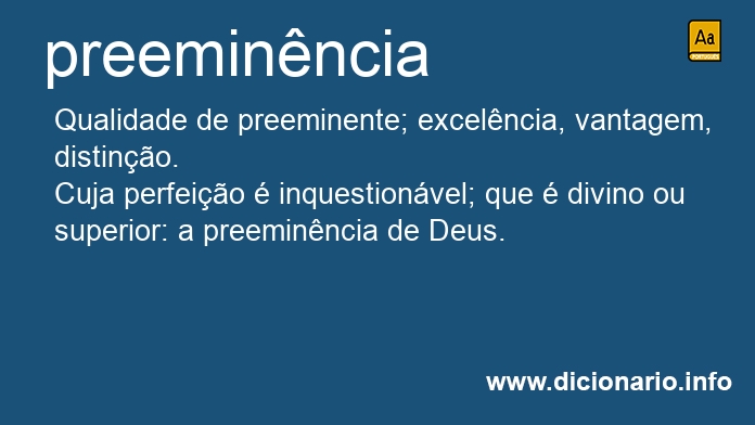 Significado de preeminncia