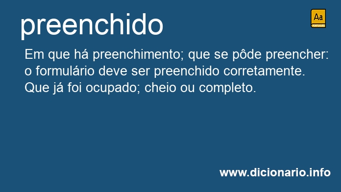 Significado de preenchida