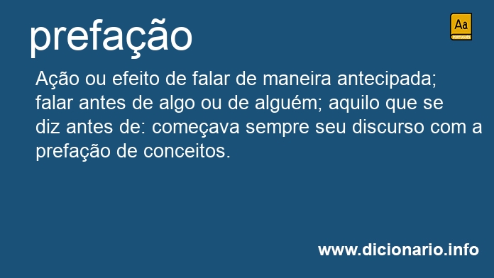 Significado de prefao