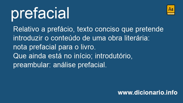 Significado de prefacial