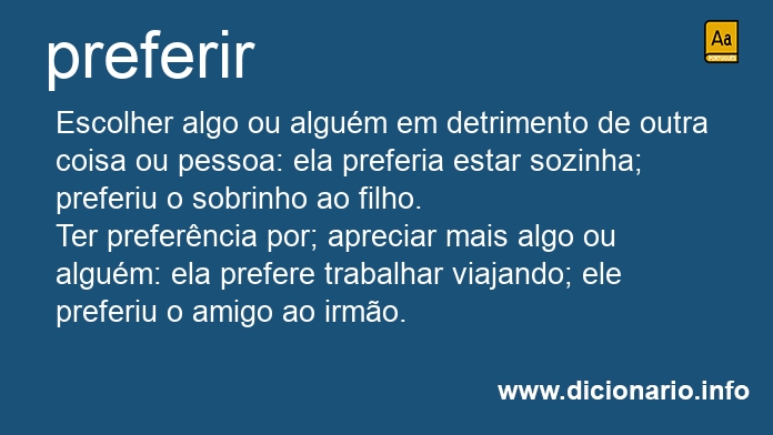 Significado de prefere