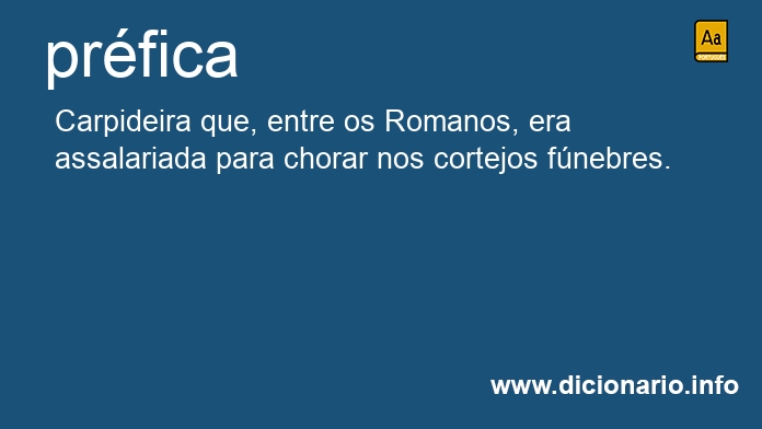 Significado de prfica