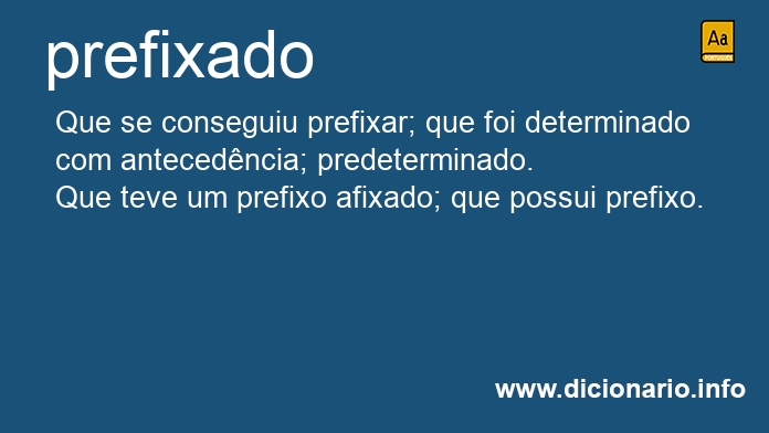 Significado de prefixado