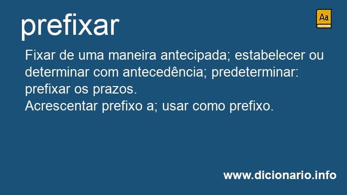 Significado de prefixar