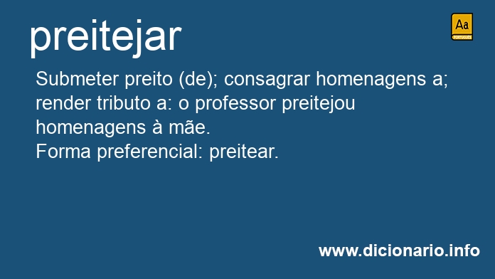 Significado de preitejado