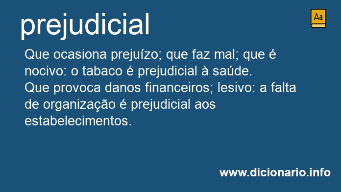 Significado de prejudicial