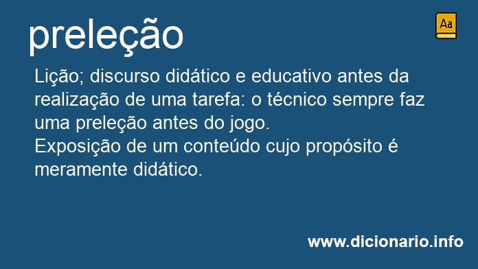 Significado de preleo
