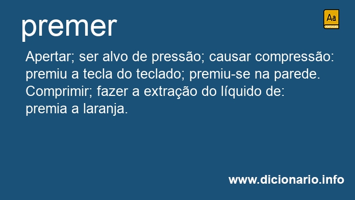 Significado de premer