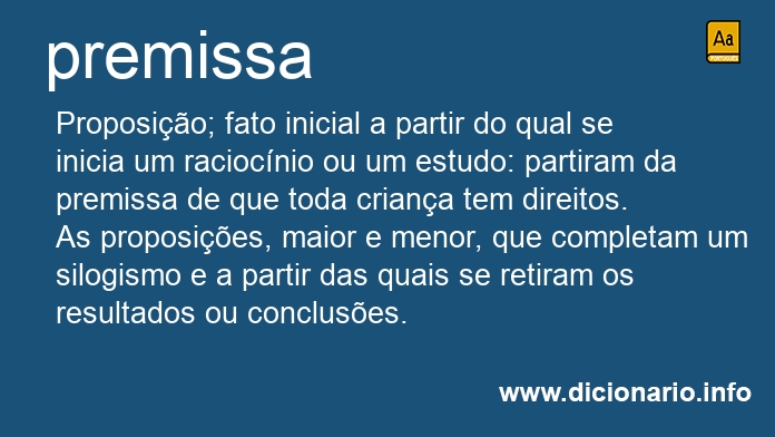 Significado de premissa