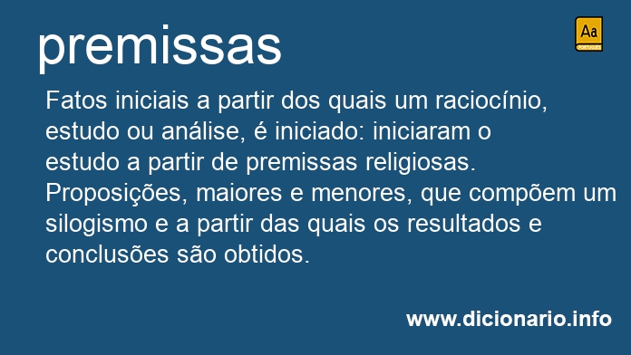 Significado de premissas