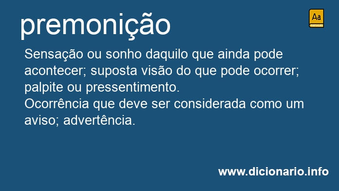 Significado de premonio