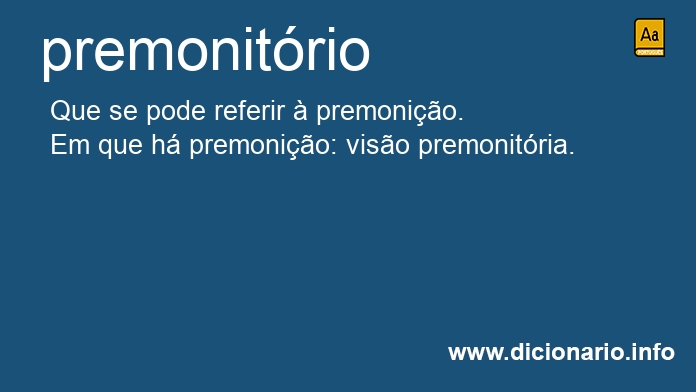 Significado de premonitria