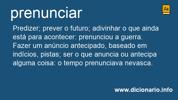 Significado de prenunciveis
