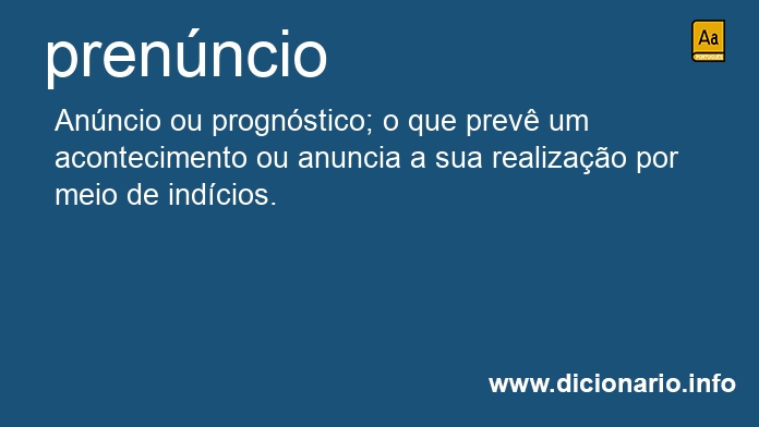 Significado de prenncio