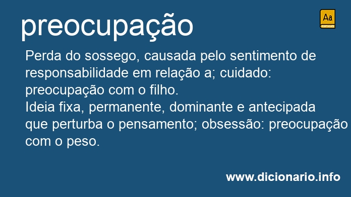 Significado de preocupao